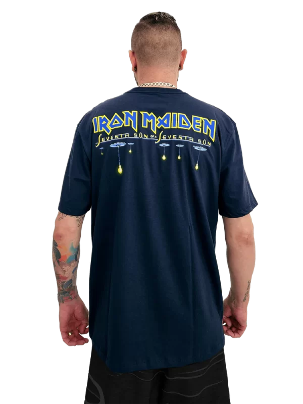 Camiseta Iron Maiden Seventh Son Azul - Image 4
