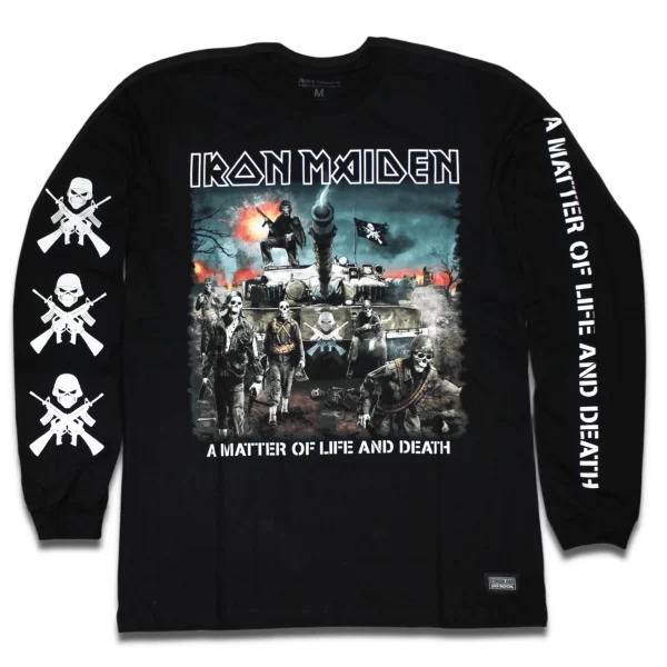Camiseta Manga Longa Iron Maiden A Matter Of Life And Death