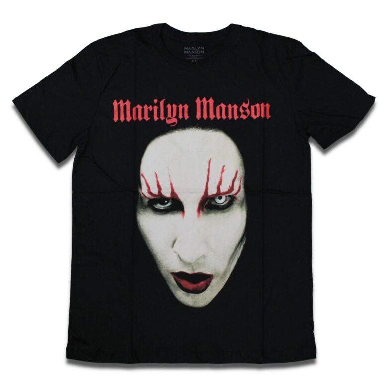 Camiseta Marilyn Manson Rosto – Loja Consulado do Rock