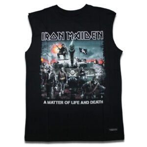 Regata Slim Iron Maiden A Matter of Life And Death - M, Preto