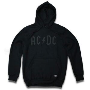 Moletom Fechado AC/DC Logo Bordado - Preto, G
