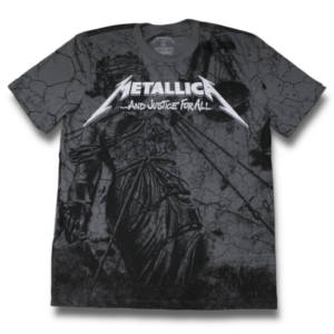 Camiseta Metallica And Justice For All Cinza - G, Cinza